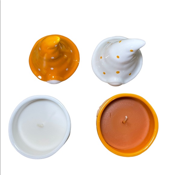 2 Rae Dunn Candle Thanksgiving Gnome Centerpiece Cannister Scented Topper Lids - Picture 14 of 15